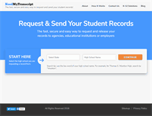 Tablet Screenshot of needmytranscript.com